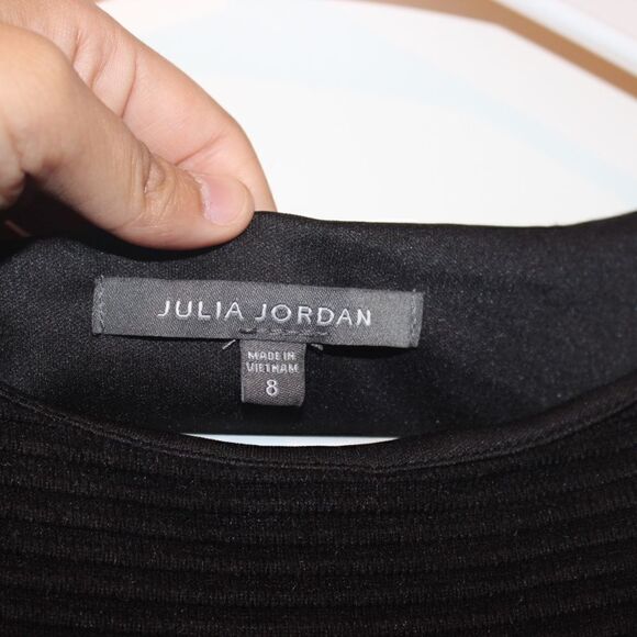 NEW Julia Jordan Black Boatneck Long Sleeve Sweater Dress Women Size 8 $120 - Picture 8 of 13